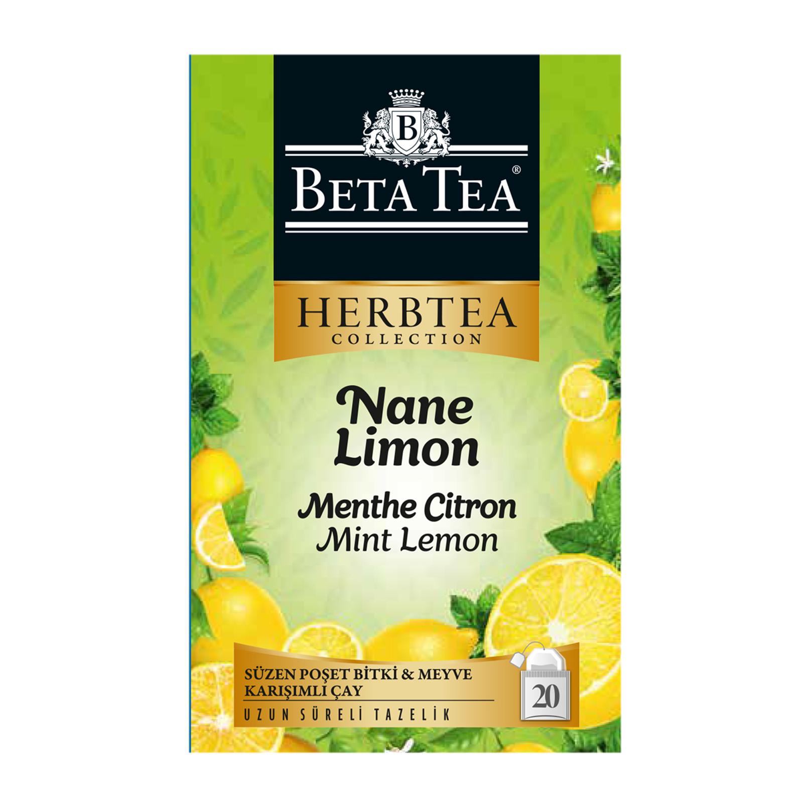 Mint Lemon Herbal Tea package by Beta Tea